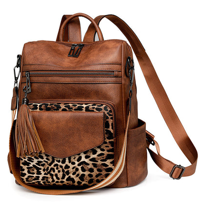 Women's Leather Laptop Backpack