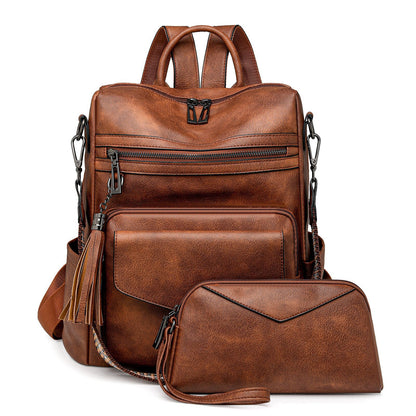 Women's Leather Laptop Backpack