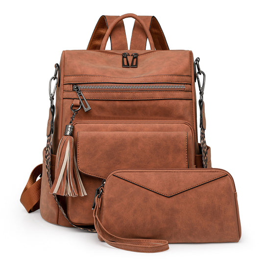 Women's Leather Laptop Backpack
