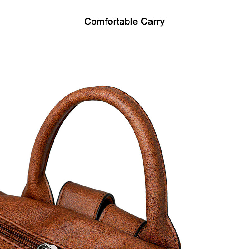 Women's Leather Laptop Backpack