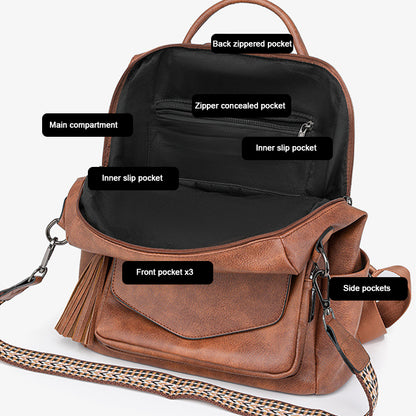 Women's Leather Laptop Backpack