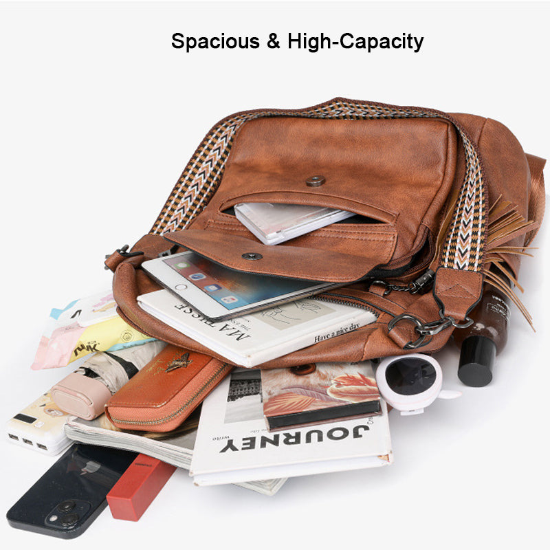 Women's Leather Laptop Backpack