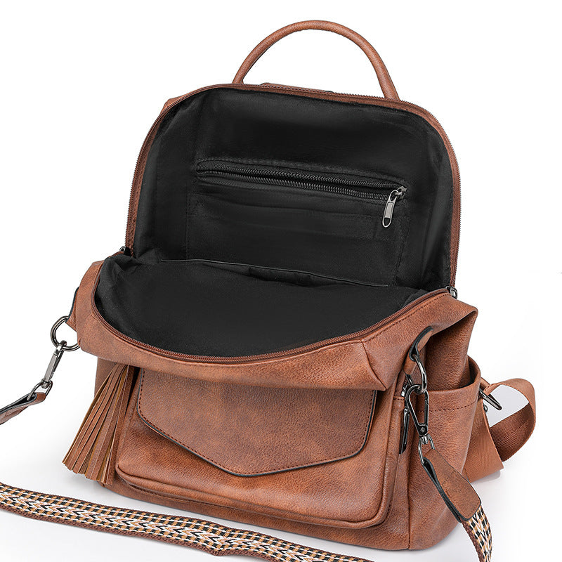 Women's Leather Laptop Backpack