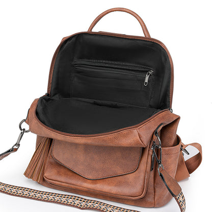 Women's Leather Laptop Backpack
