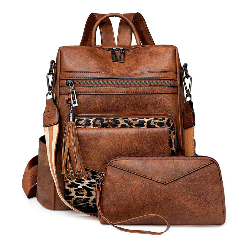 Women's Leather Laptop Backpack