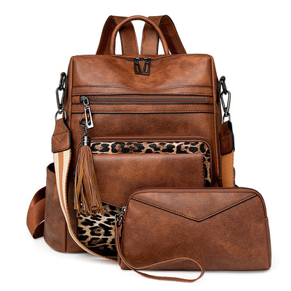 Women's Leather Laptop Backpack