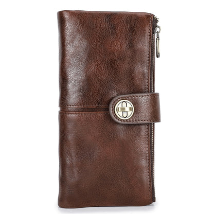 Women's Leather Trifold Wallet with AirTag