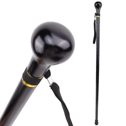 Wooden Knob Handle Cane 37 Inch Traditional Wooden Walking Stick