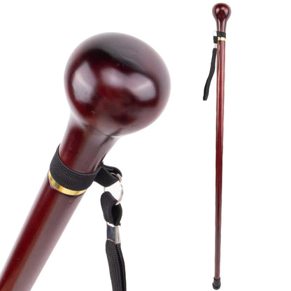 Wooden Knob Handle Cane 37 Inch Traditional Wooden Walking Stick