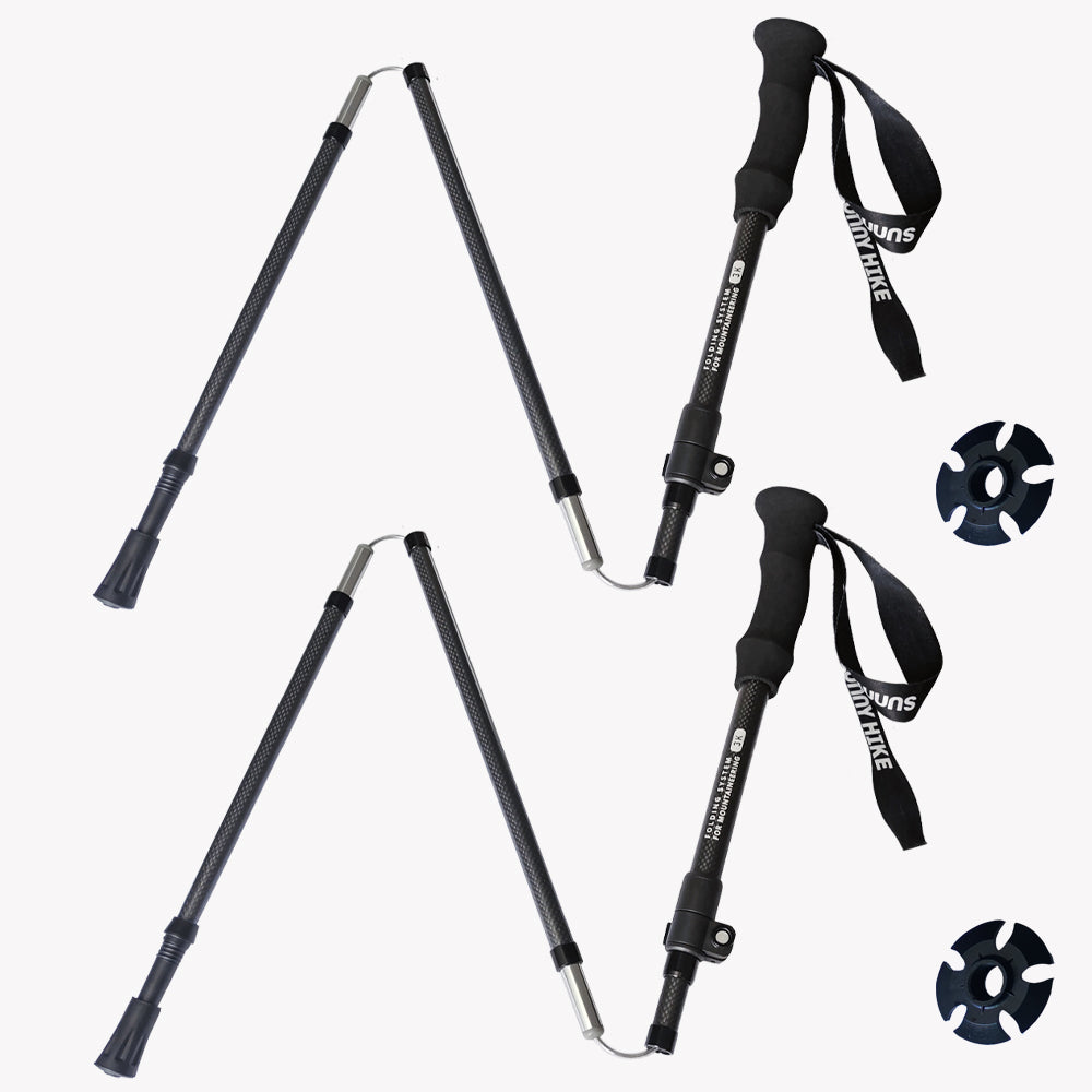 Ultra-Light 5-Section Foldable Carbon Fiber Trekking Poles