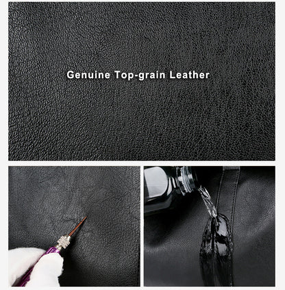 Genuine Leather Duffel Bag for Travel