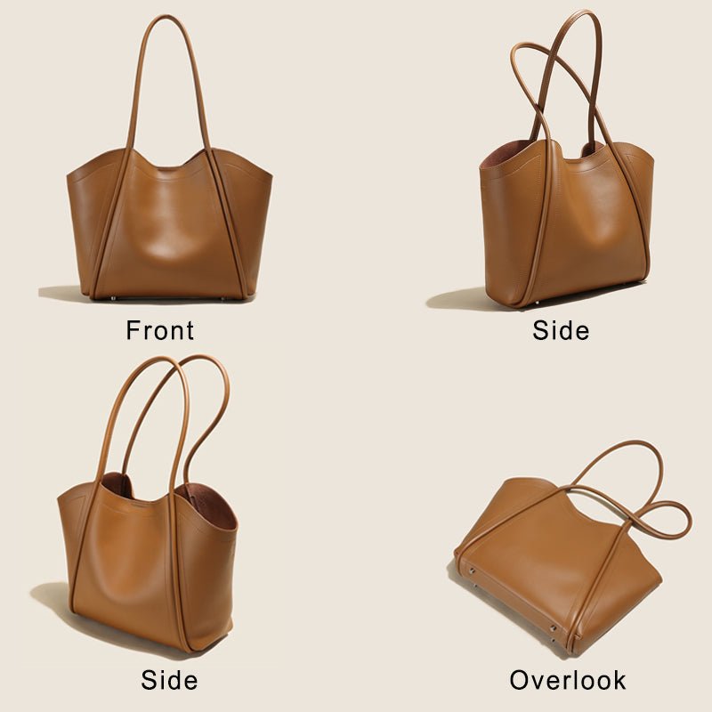 Women's Leather Commuter Tote Bag