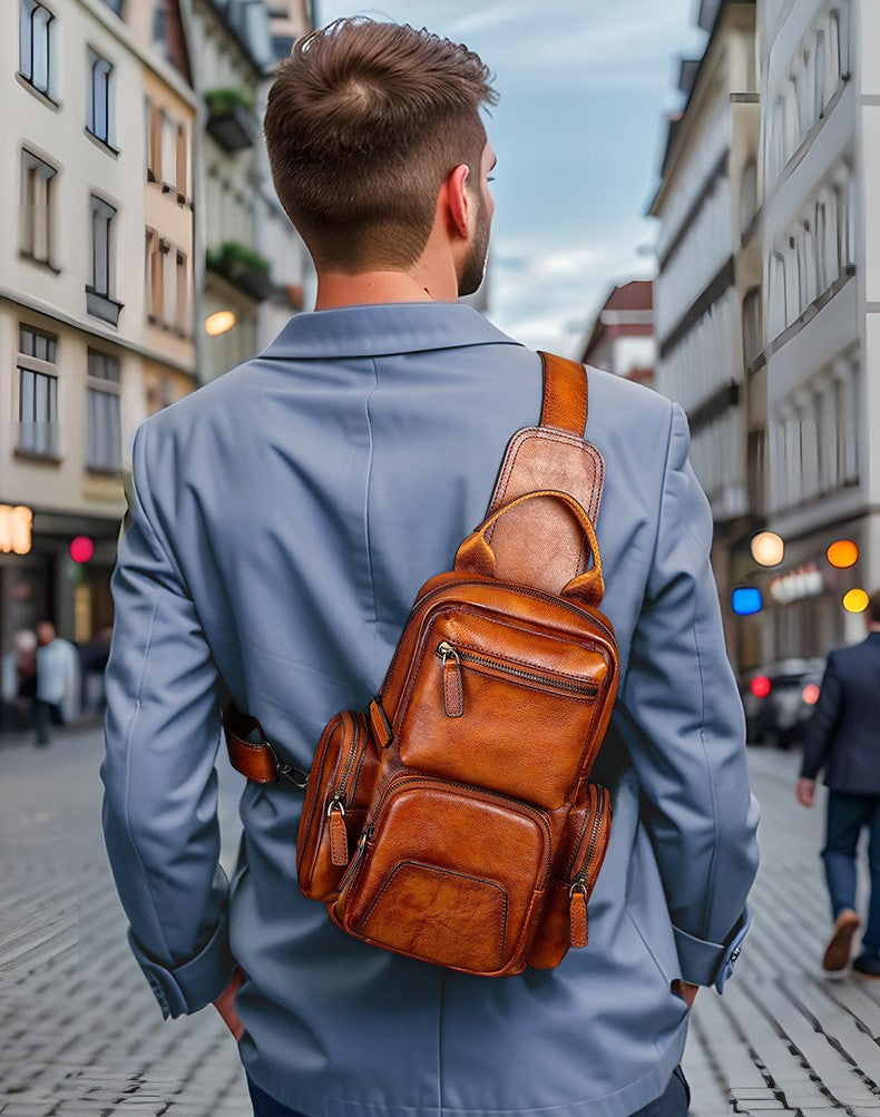 Vintage Leather Sling Bag