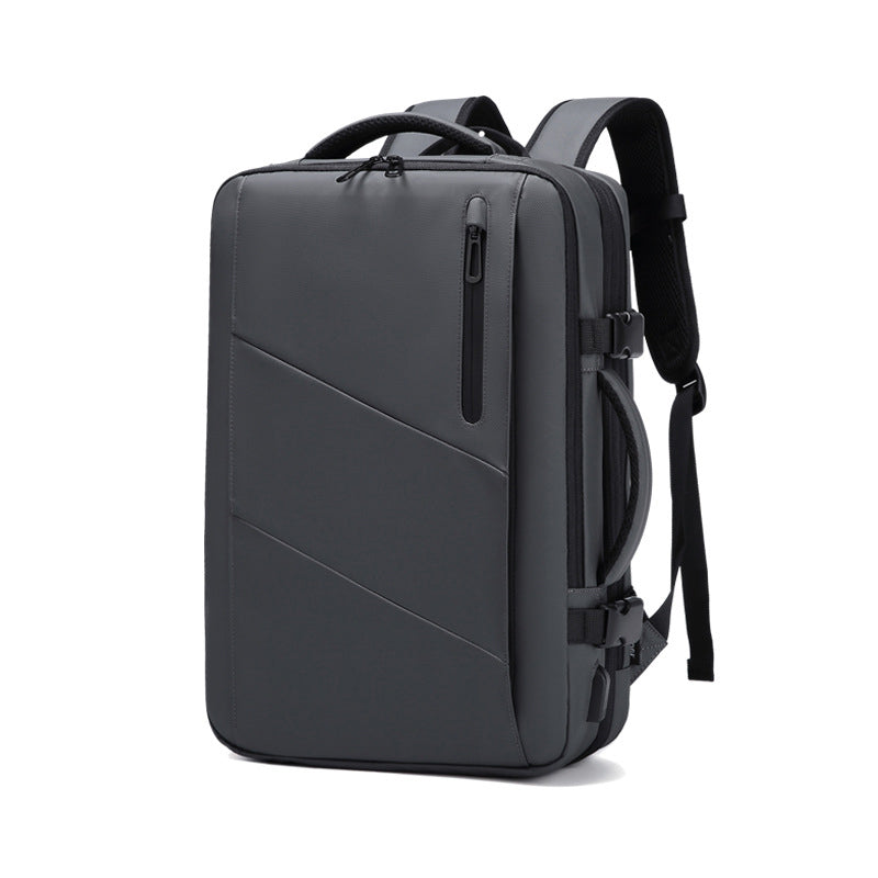 Expandable Travel Laptop Backpack - Grey