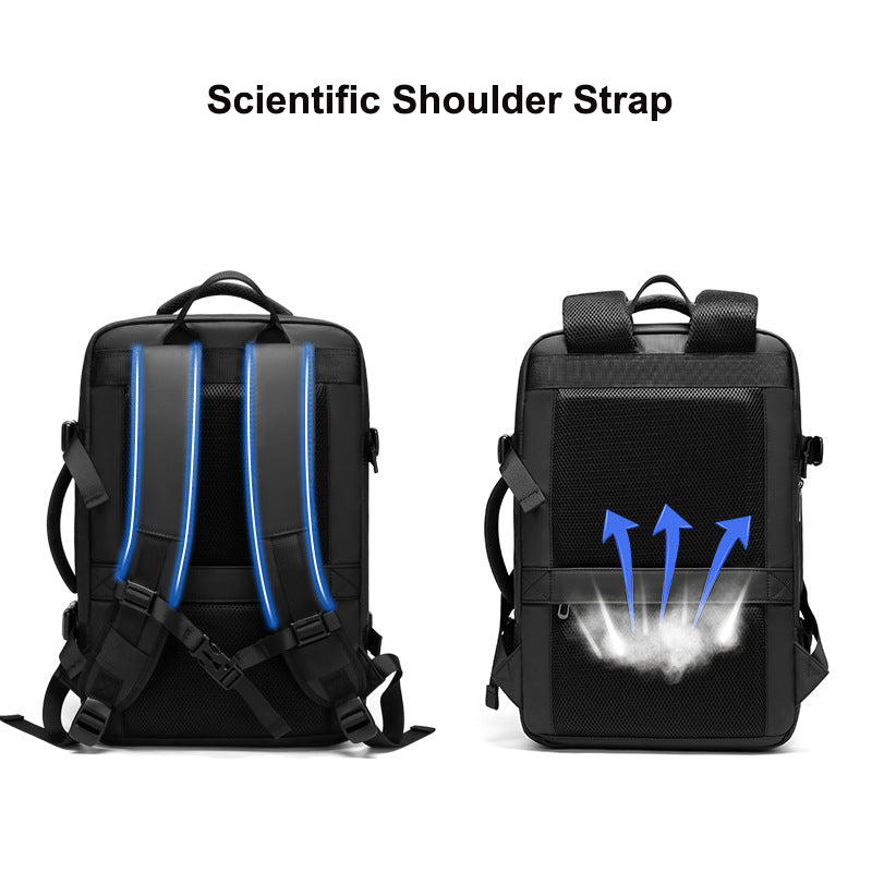 Expandable Travel Laptop Backpack - Scientific Shoulder Strap