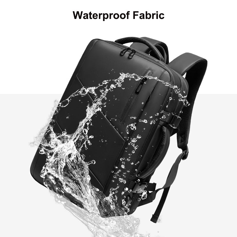 Expandable Travel Laptop Backpack - Waterproof Fabric